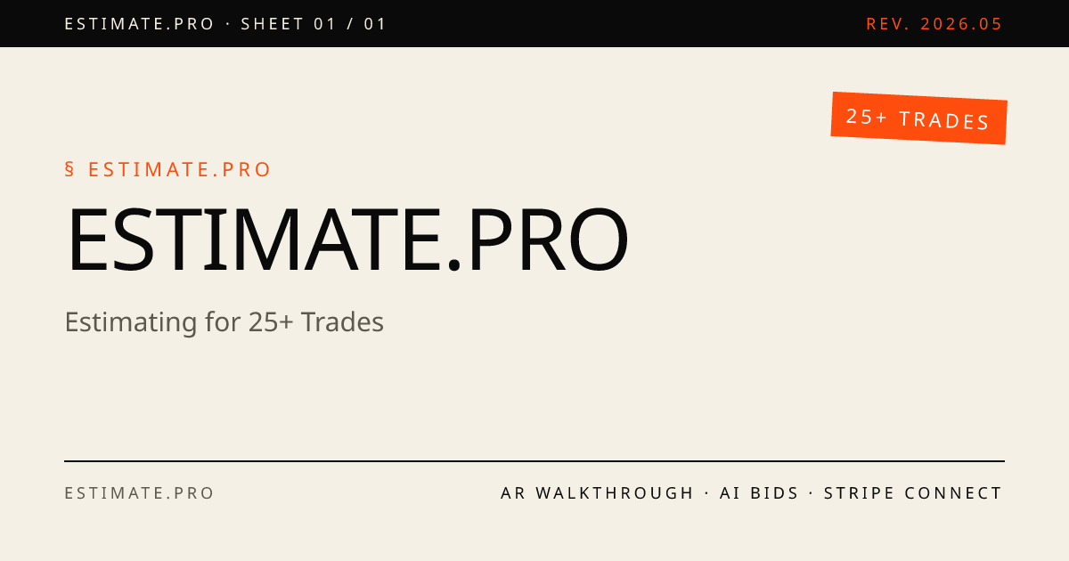 Sign in — Estimate.Pro